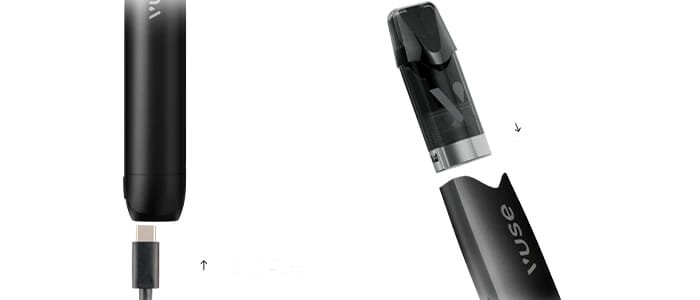 USB-C et clipsage des recharges Vuse Pro One